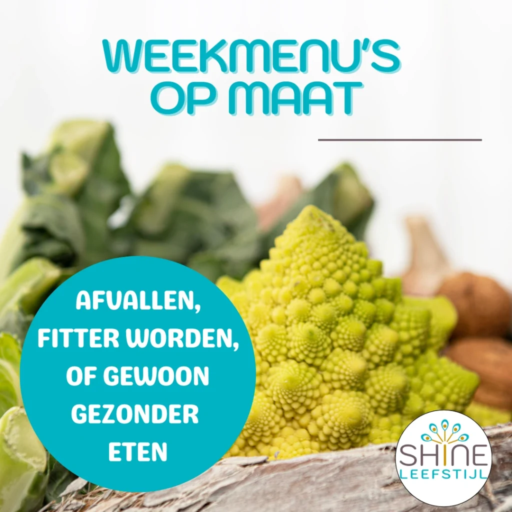 Weekmenu's op maat om af te vallen, op gewicht te blijven of als je aan wilt komen
