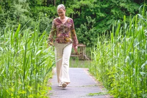 Vrouw met minder overgangsklachten